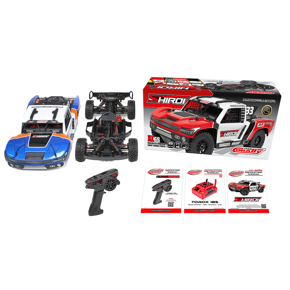 Shiroi XP6 1/8 6S Short Course Truck, RTR Version, Blue view 3