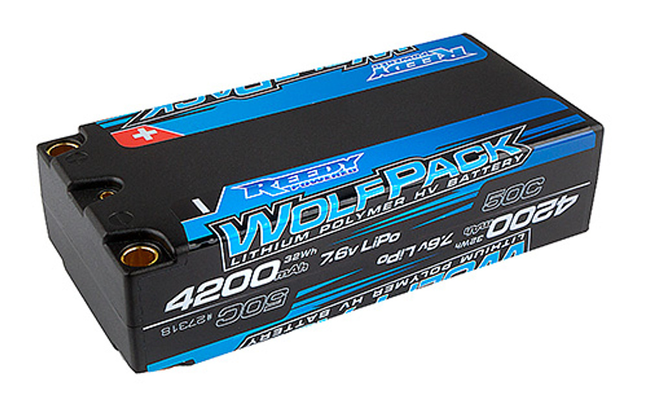 Wolfpack HV-LiPo Battery, 4200mAh 50C 7.6V, Shorty