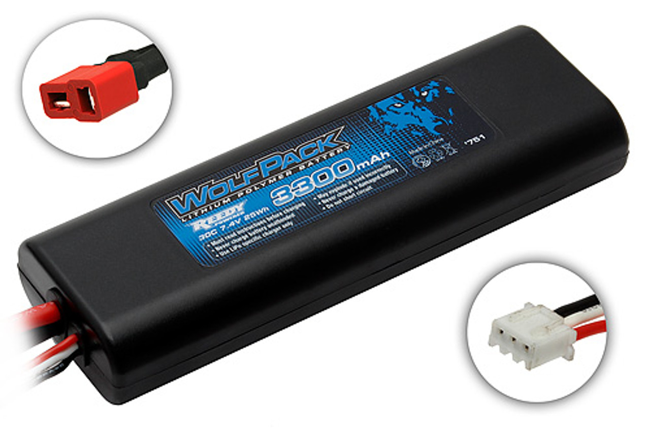Wolfpack LiPo Battery, 2S 7.4V 3300mAh 30C
