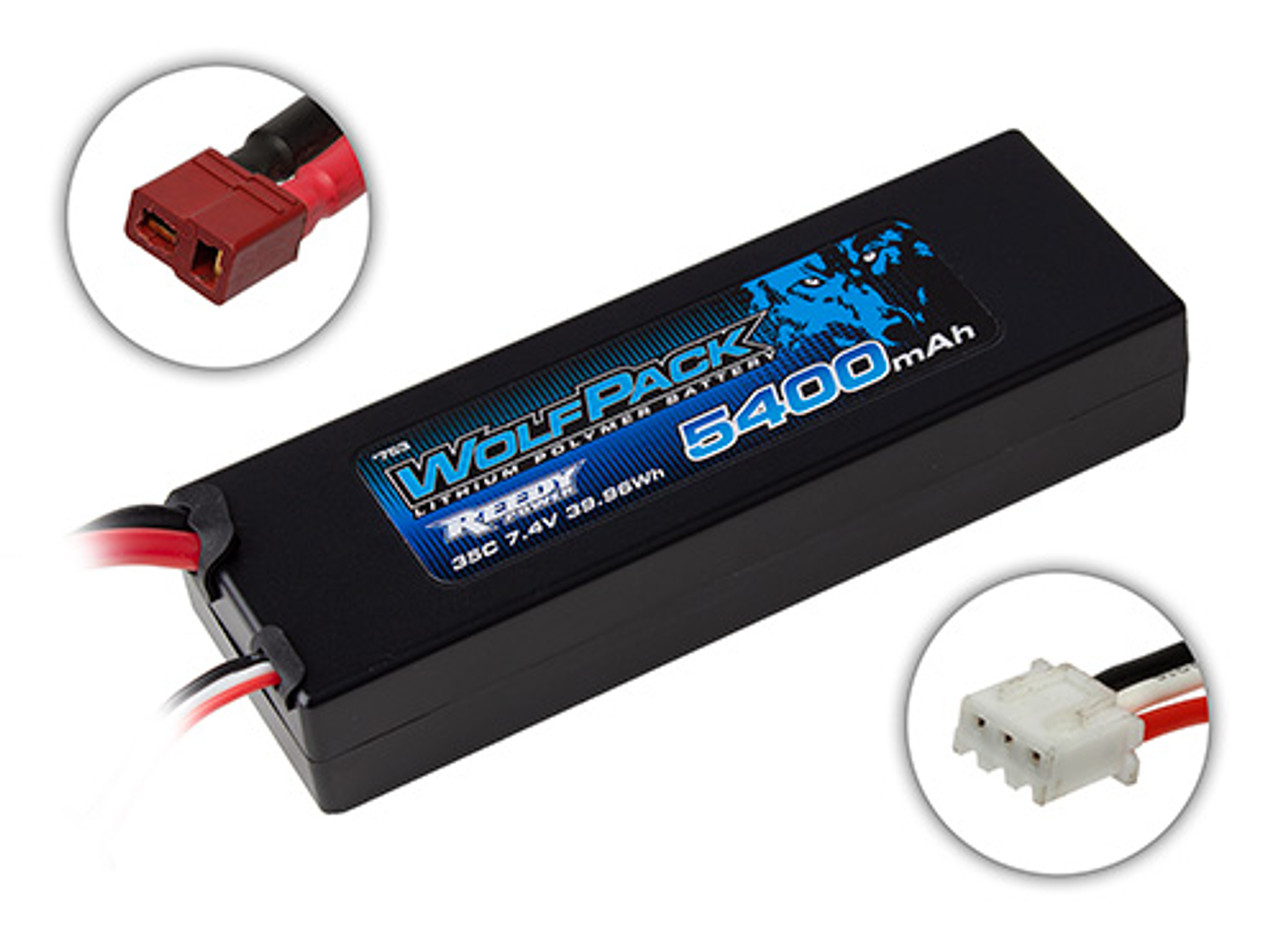 WolfPack LiPo 5400mAh 35C 2S 7.4V with T-Plug