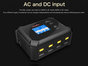 UP11 AC 240W / DC 600W 4-Port Multi-Chemistry AC/DC Charger view 4