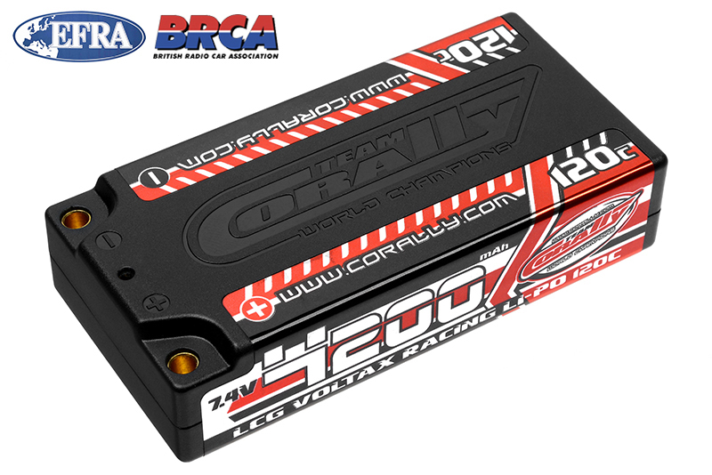 Voltax 120C LiPo Battery 4200Mah 7.4V LCG Shorty 2S 4mm Bullet