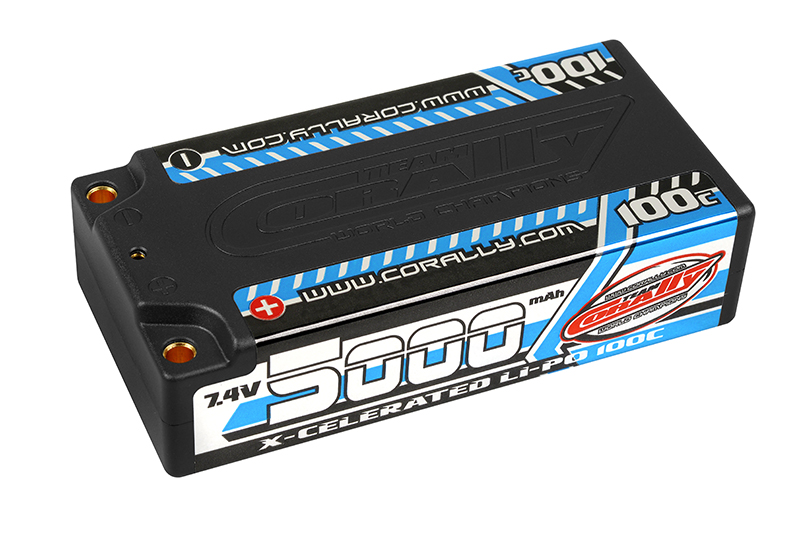 5000mAh 7.4v 2S 100C X-Celerated Hardcase Lipo Battery - 4mm Bullets