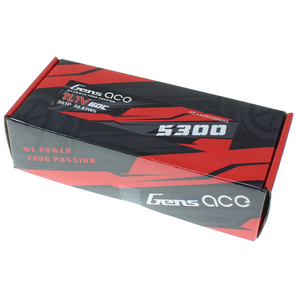Gens Ace 3S1P 11.1V 5300mAh 60C LiPo Battery(Hard Case)(XT90-S)(1pc) view 2