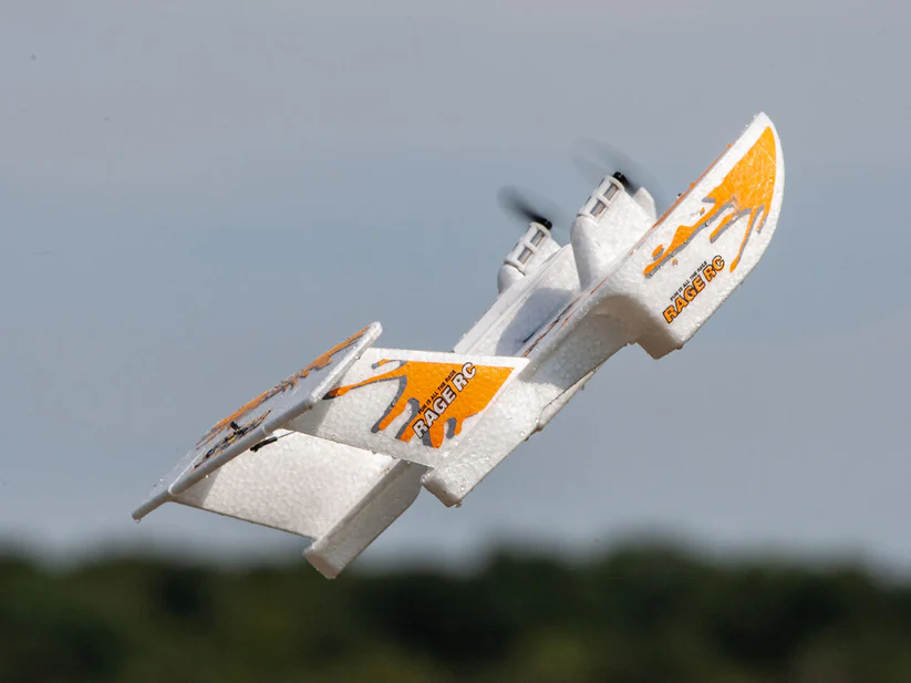 Tribus 250 Electric Powered RTF Amphibious Aircraft; Orange view 3