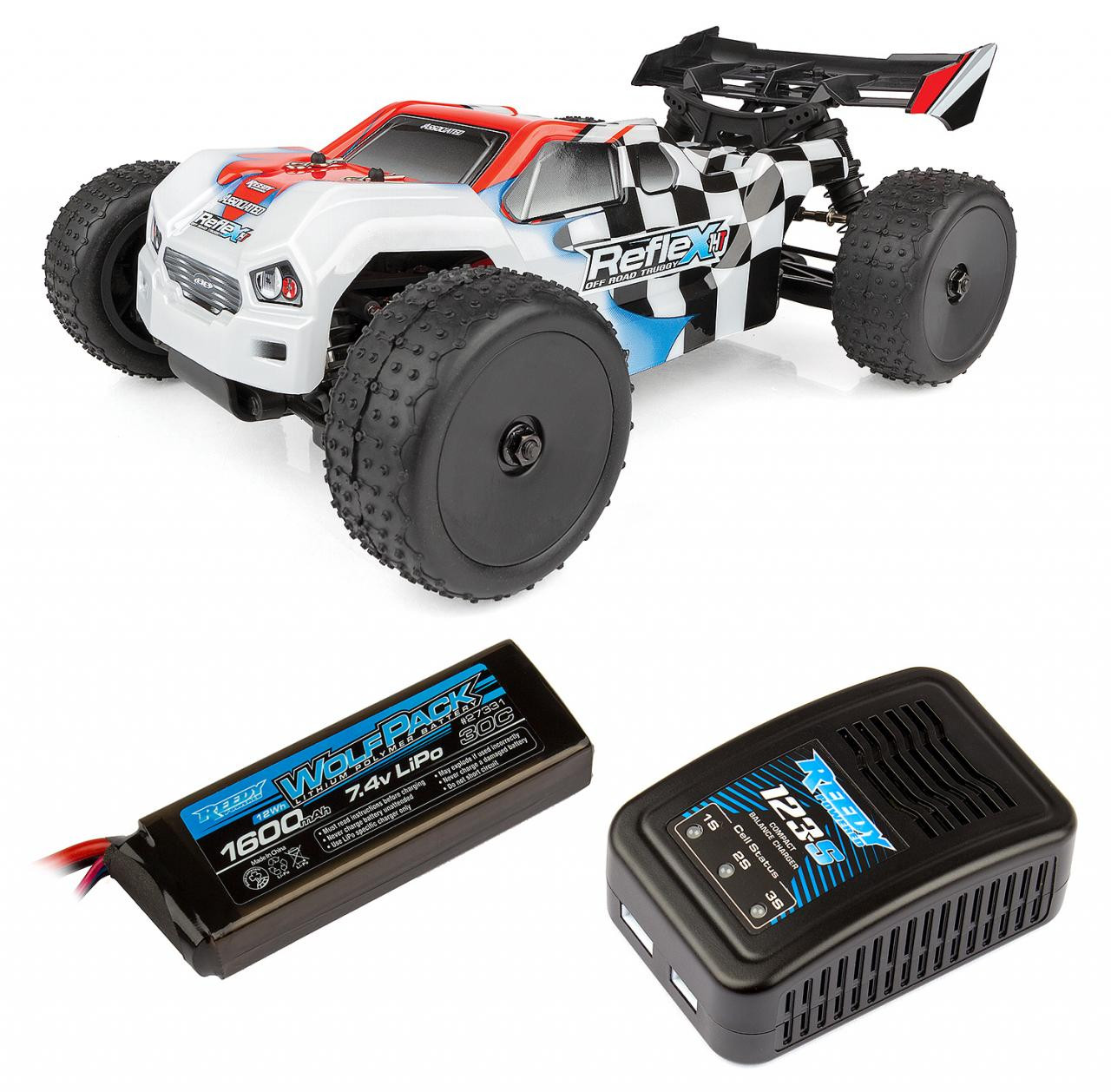Reflex 14T 1/14 Scale RTR Electric 4WD Truggy, Combo with LiPo Battery and Charger view 5