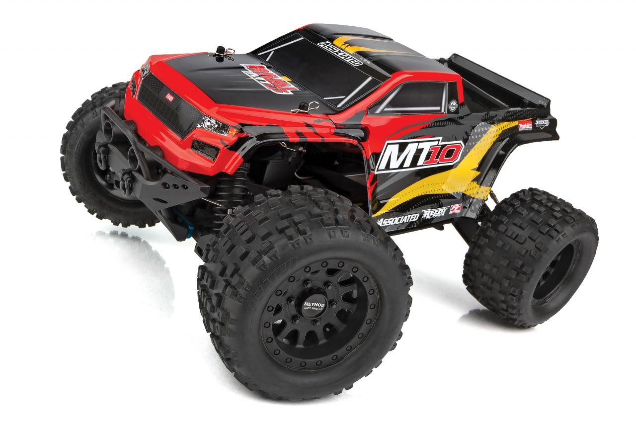 RIVAL MT10 1/10 Scale RTR Electric Brushless 4WD Monster Truck V2, Red, LiPo Combo