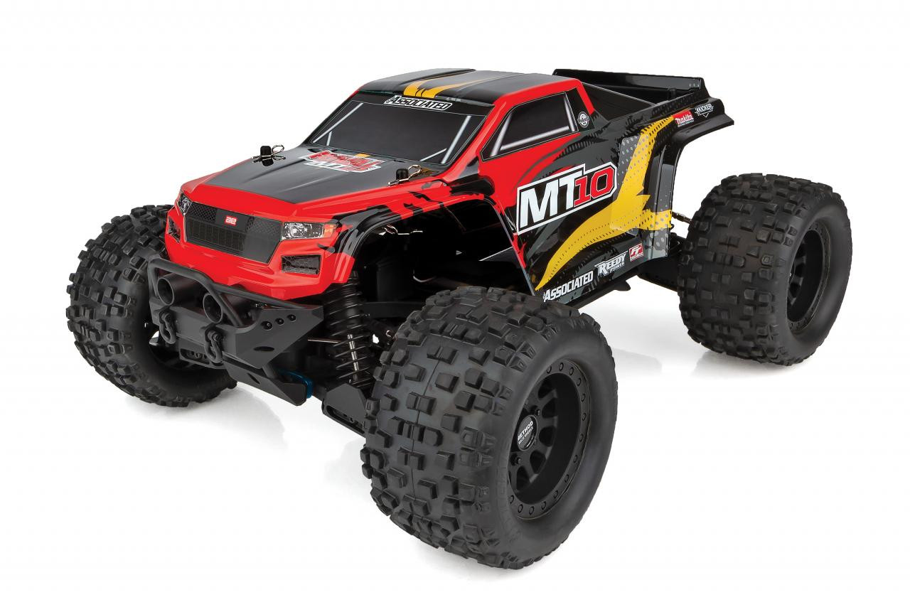 RIVAL MT10 1/10 Scale RTR Electric Brushless 4WD Monster Truck V2, Red, LiPo Combo view 2