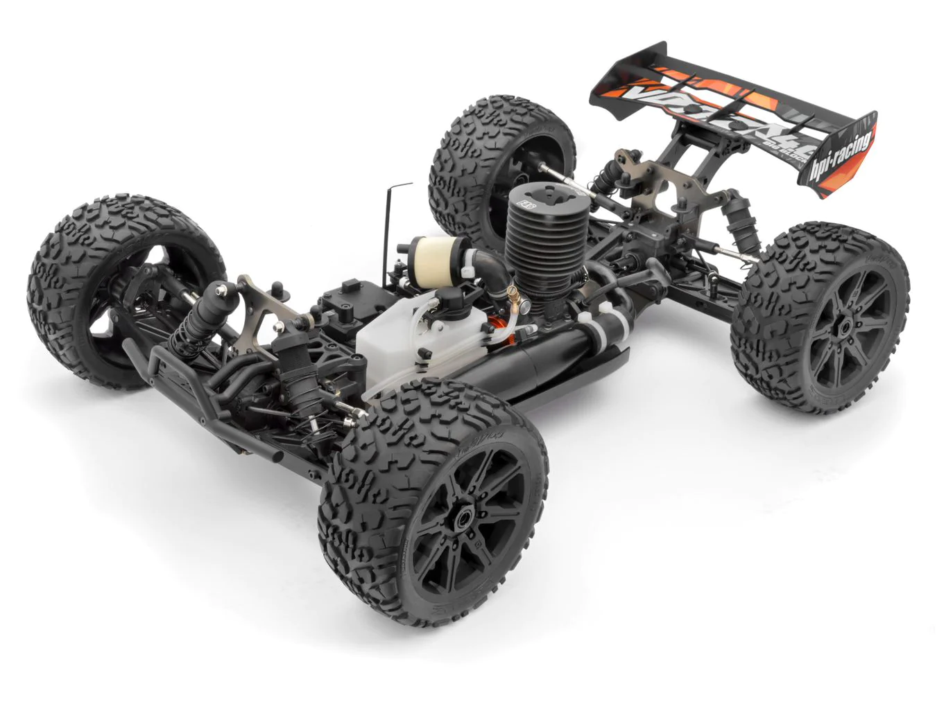 HPI Racing - Vorza 4.6 Big Block Nitro Truggy RTR, 1/8 Scale 4WD, w/ 2.4Ghz Radio System, Orange view 2