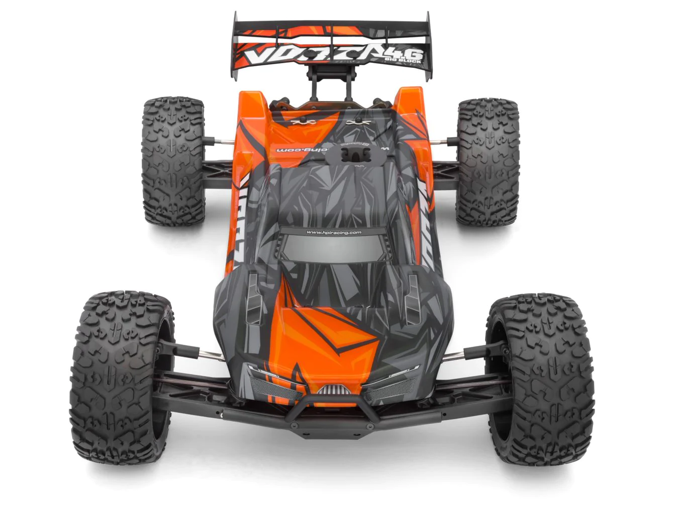 HPI Racing - Vorza 4.6 Big Block Nitro Truggy RTR, 1/8 Scale 4WD, w/ 2.4Ghz Radio System, Orange view 3