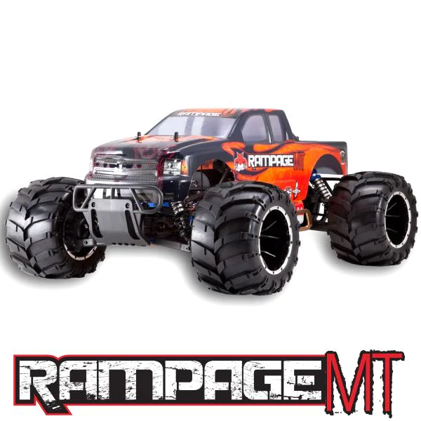 Rampage MT V3 RC Monster Truck - 1:5 Gas Powered Monster Truck - ORANGE-FLAME