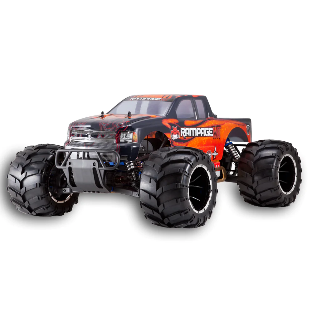 Rampage MT V3 RC Monster Truck - 1:5 Gas Powered Monster Truck - ORANGE-FLAME view 2