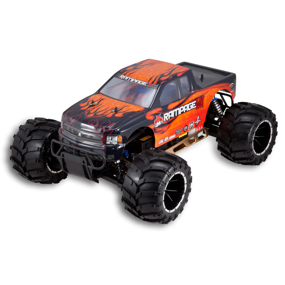 Rampage MT V3 RC Monster Truck - 1:5 Gas Powered Monster Truck - ORANGE-FLAME view 3