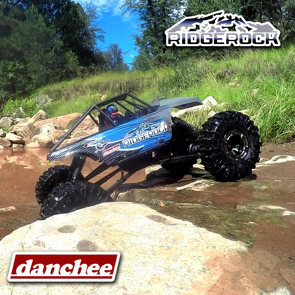 Danchee Ridgerock RC Crawler - 4 Wheel Steering - 1:10 Brushed Rock Crawler -BLUE/GRAY view 2
