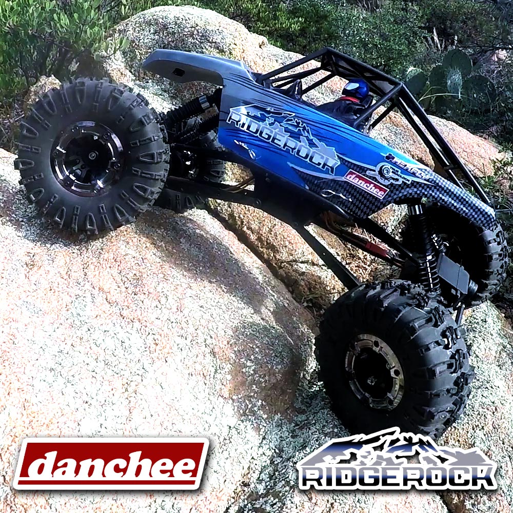 Danchee Ridgerock RC Crawler - 4 Wheel Steering - 1:10 Brushed Rock Crawler -BLUE/GRAY view 3
