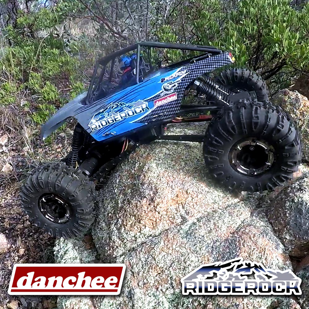 Danchee Ridgerock RC Crawler - 4 Wheel Steering - 1:10 Brushed Rock Crawler -BLUE/GRAY view 5