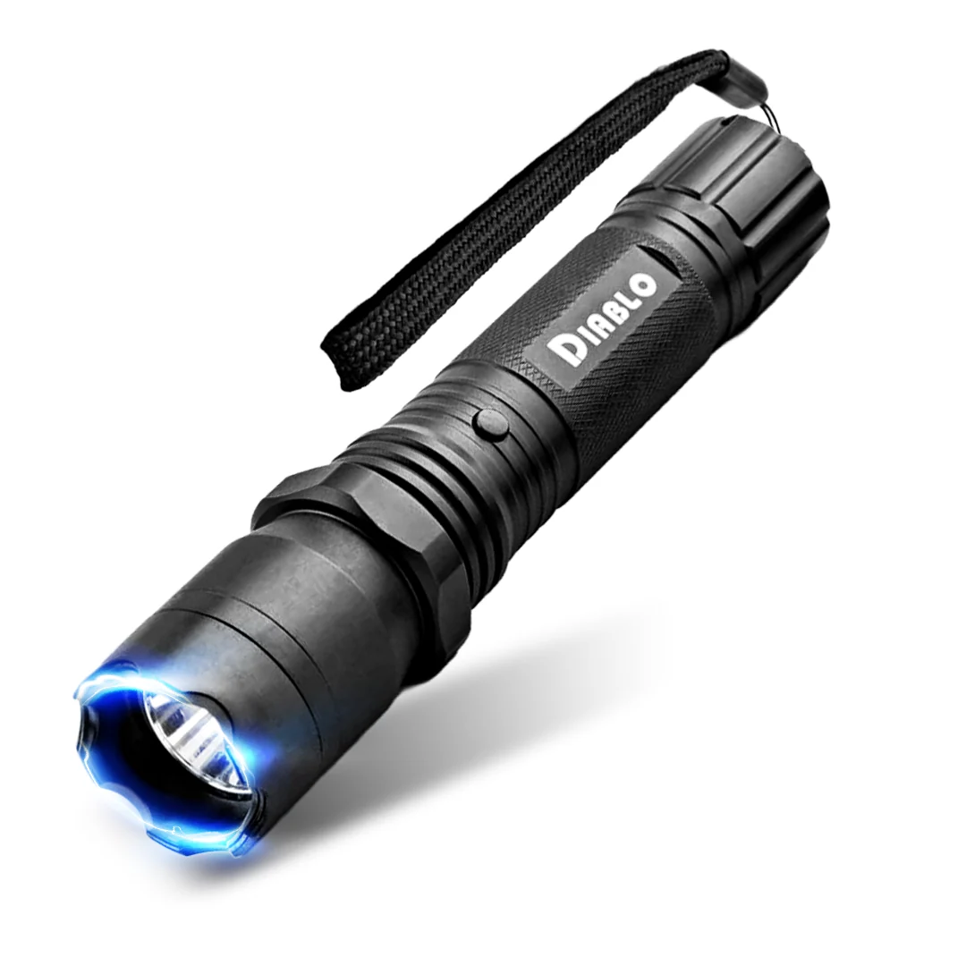 STUN GUN WITH FLASHLIGHT – 160 LUMEN AND 3-FUNCTION LIGHT | DIABLO view 2