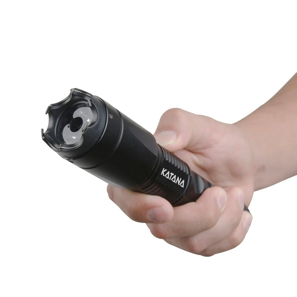 STUN GUN WITH FLASHLIGHT – 400 LUMEN W/ GLASS BREAKER | KATANA view 2
